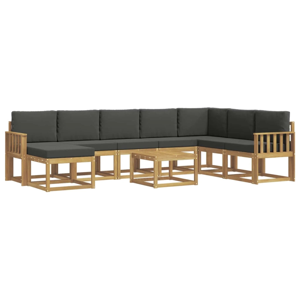 Set di divani da esterno 9 pz Bianco e Antracite 3388081