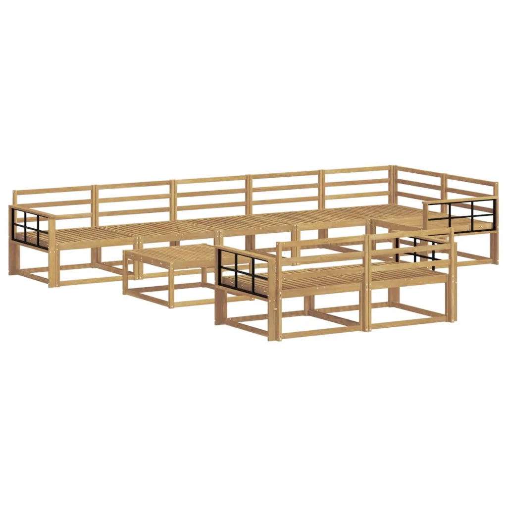 Set di divani da esterno 9 pcs Bianco 79 x 79 x 37 cm 3386663