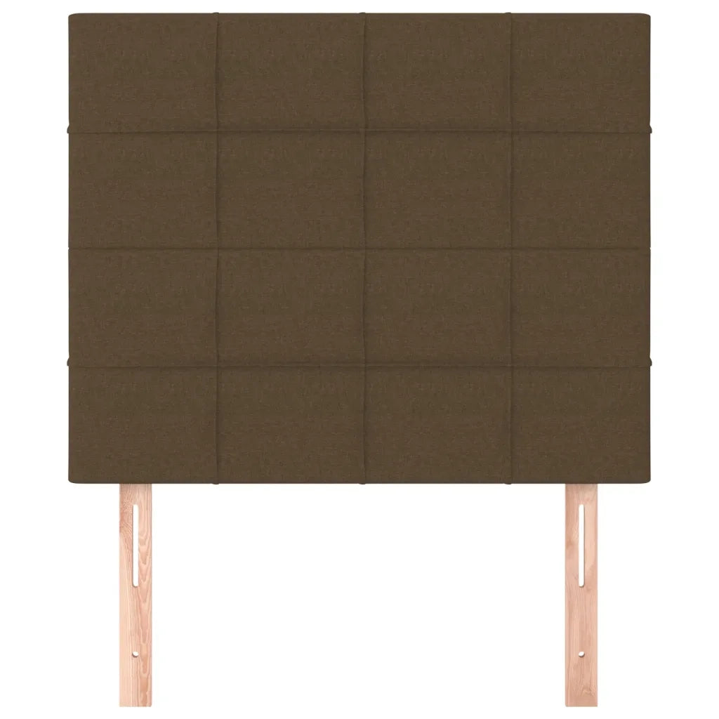 Testiera-Testata-Testiera Decorativa Marrone Scuro 80x5x118/128 cm Tessuto 875222