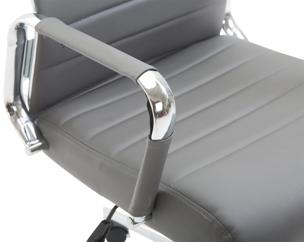 Sedia ufficio Kolumbus in similpelle grigio