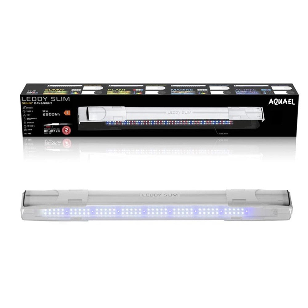 Aquael Leddy Slim Sunny Day&Night 32W 80-100cm - plafoniera LED 6500°K per acqua dolce Colore: Bianco