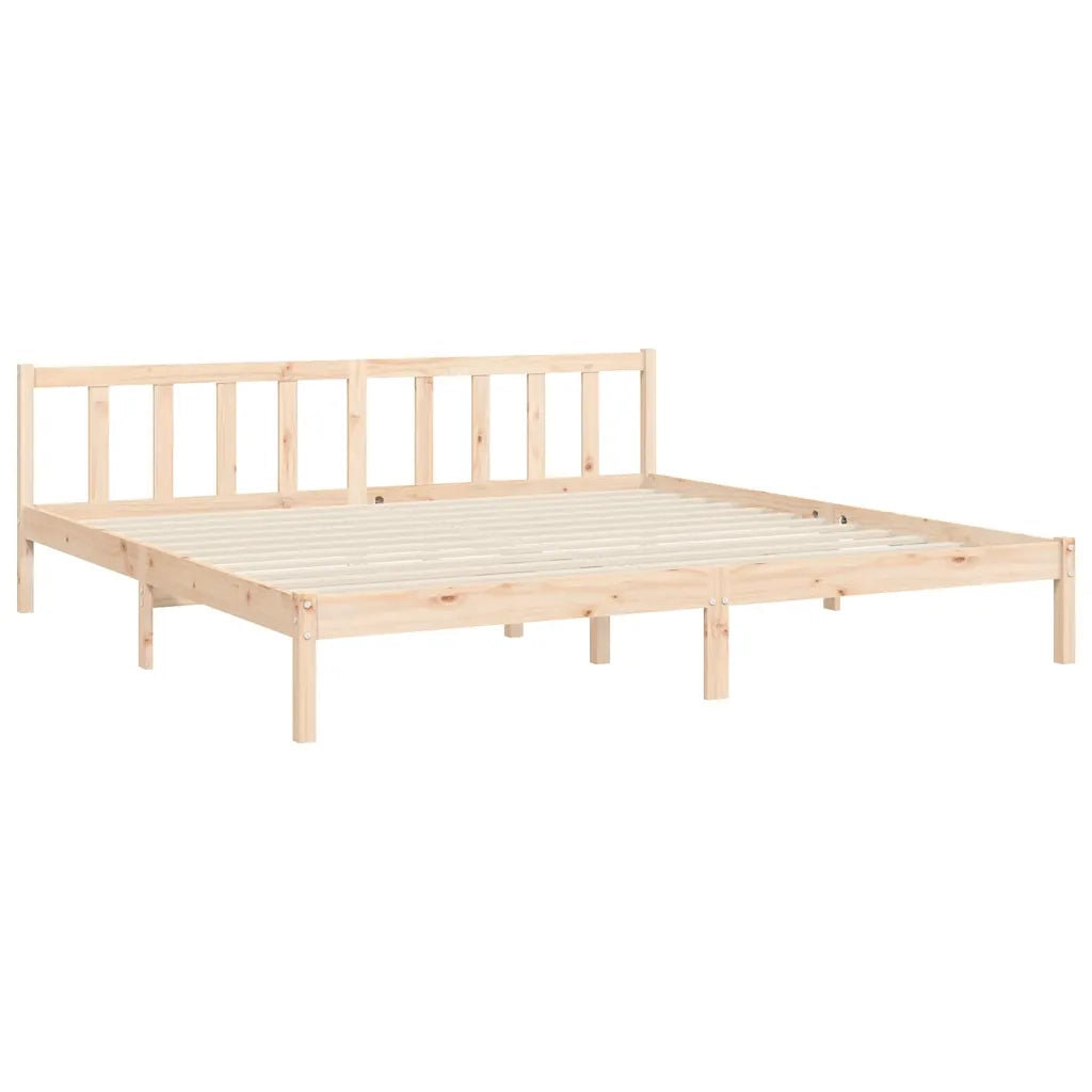 Giroletto senza Materasso-Struttura Letto 200x200 cm in Legno Massello di Pino 243163