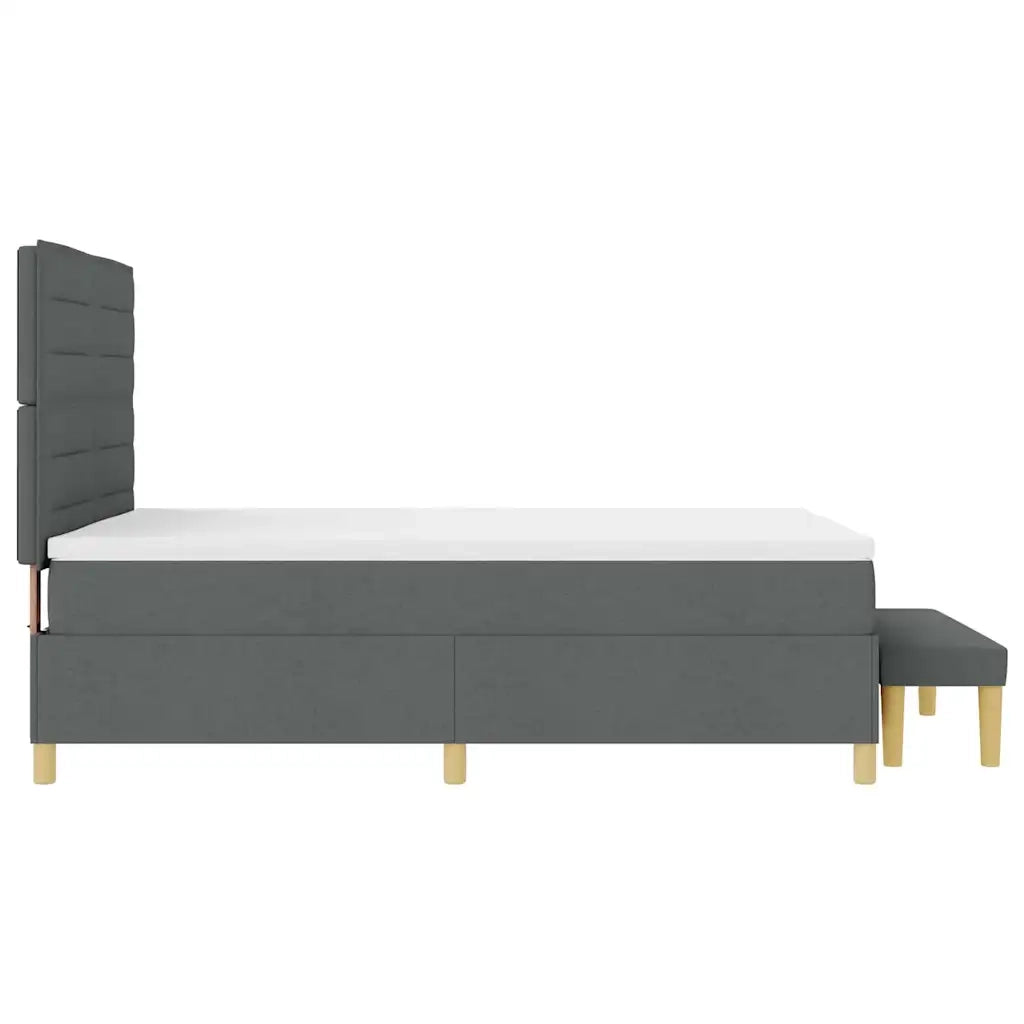 Letto a molle con cuscino Grigio scuro 200 x 140 cm Tessuto 3344227