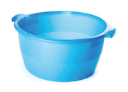 Bacinella Per Bucato Pulizie Rotonda In Plastica Azzurra Con Manici Laterali - 30cm - Bacinella