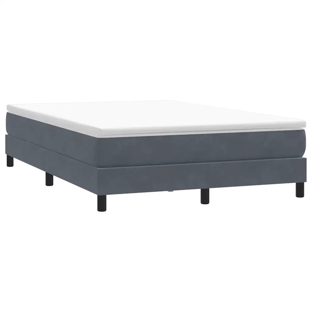 Giroletto Molle senza Materasso Grigio Scuro 140x210 cm Velluto 3315826