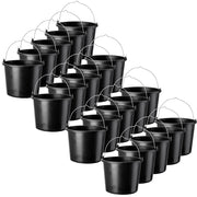 Secchio da costruzione KADAX 5 litri, secchi in plastica resistenti per uso domestico e giardinaggio, confezione da 20 pezzi.