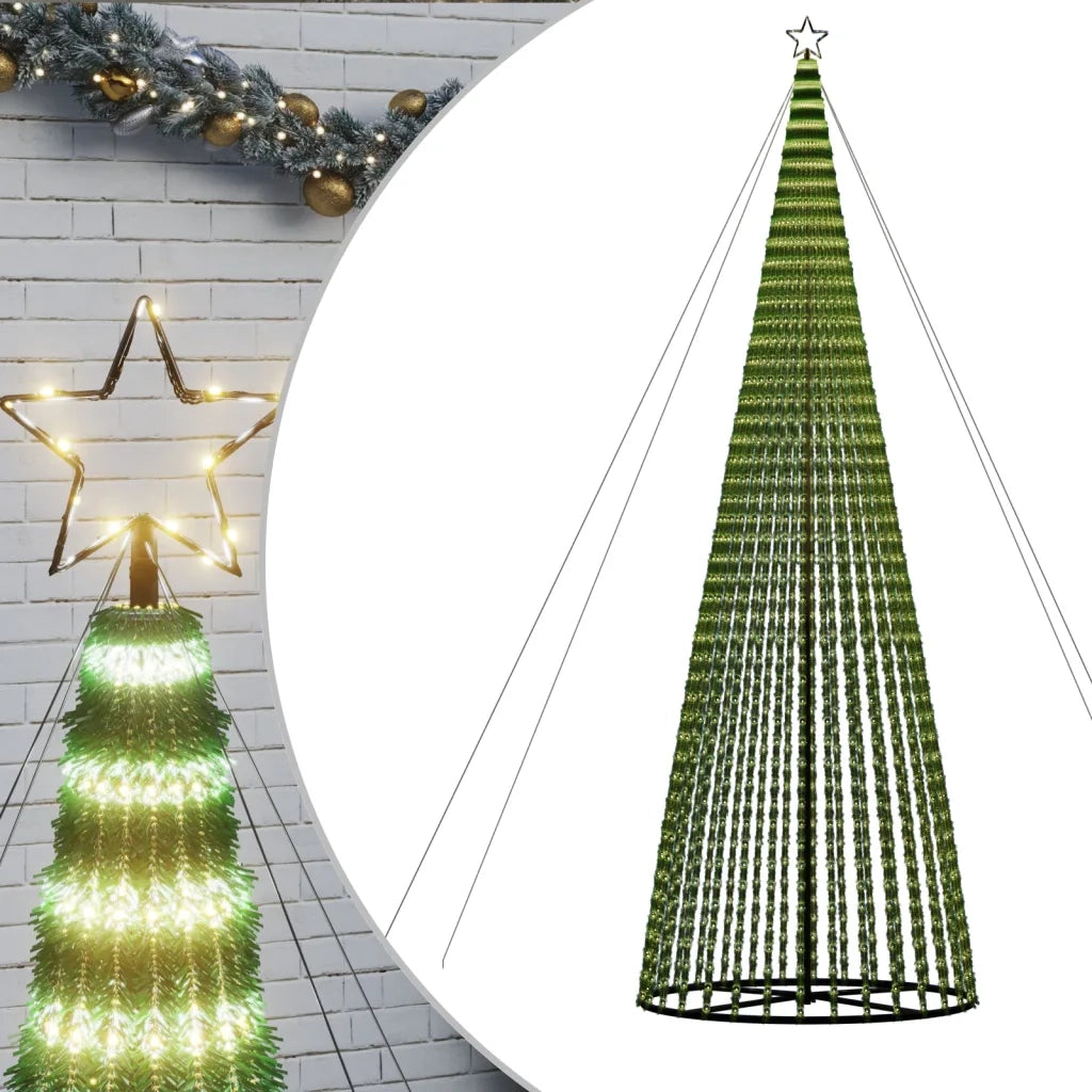 Albero di Natale a LED 1544 LED Bianco Caldo 500 cm 358072