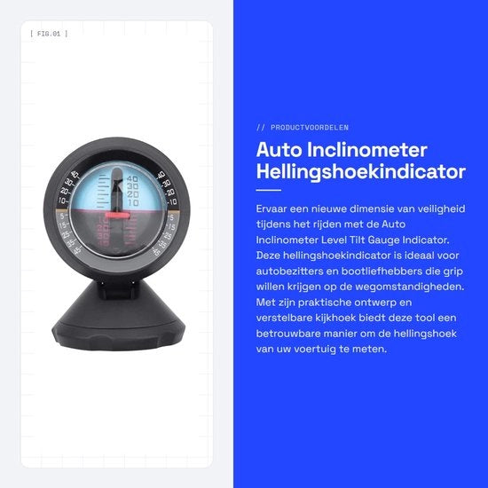 Inclinometro Digitale Alta Sensibilità - Hellingmeter - Impermeabile - Regolabile - Materiale ABS - Installazione Facile - Inclinometro di Angolo