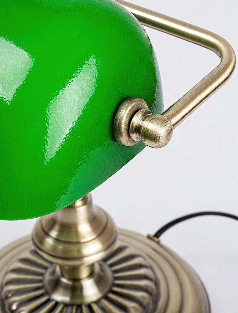 Lampada da scrivania Bank verde/marrone E27 Rabalux 4038