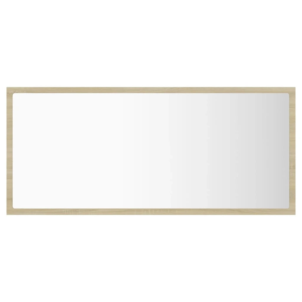 Specchio da bagno a LED 90 x 8,5 x 37 cm acrilico rovere 02_0006964