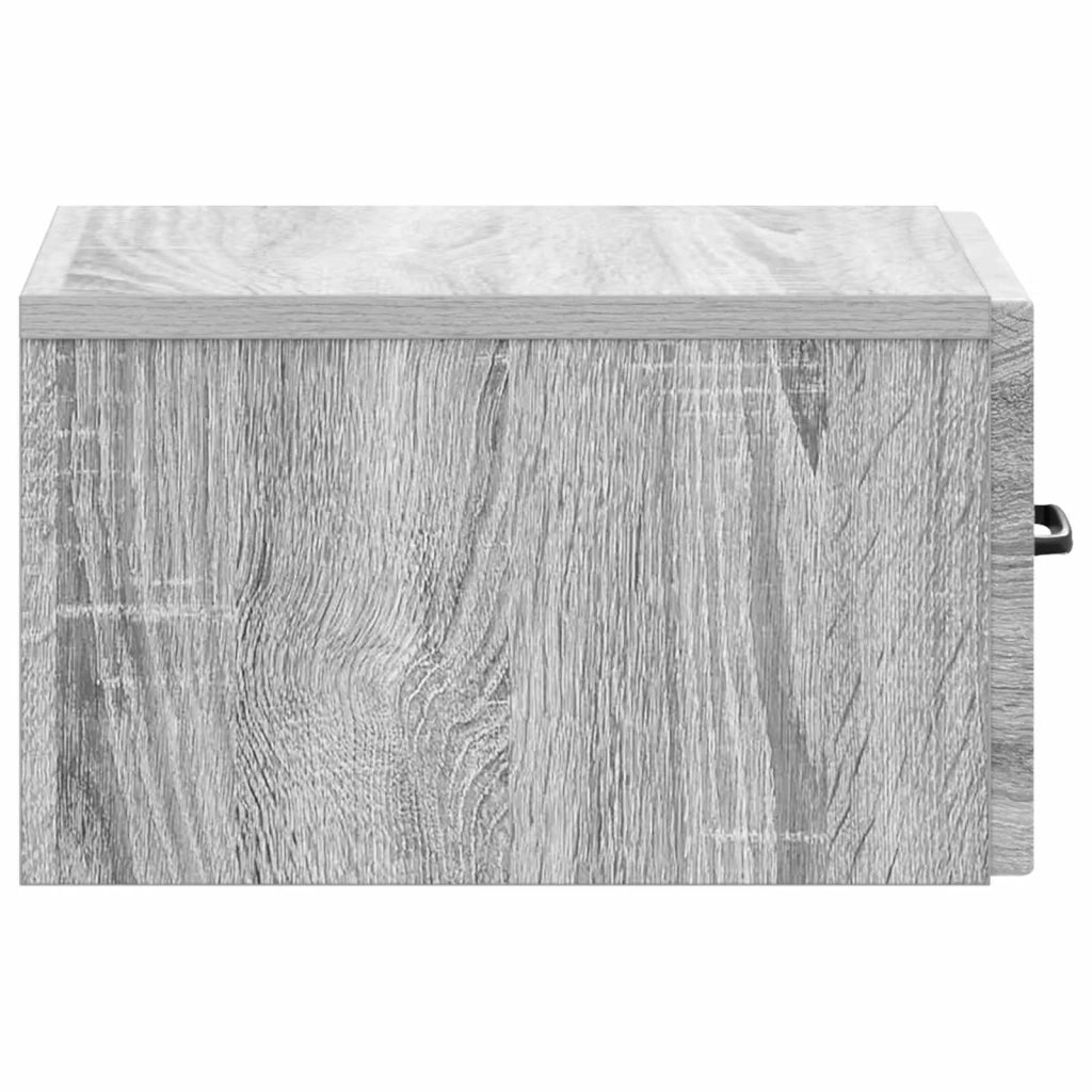 Mobiletto da notte a muro Grigio Sonoma 34,5 x 33 x 20 cm