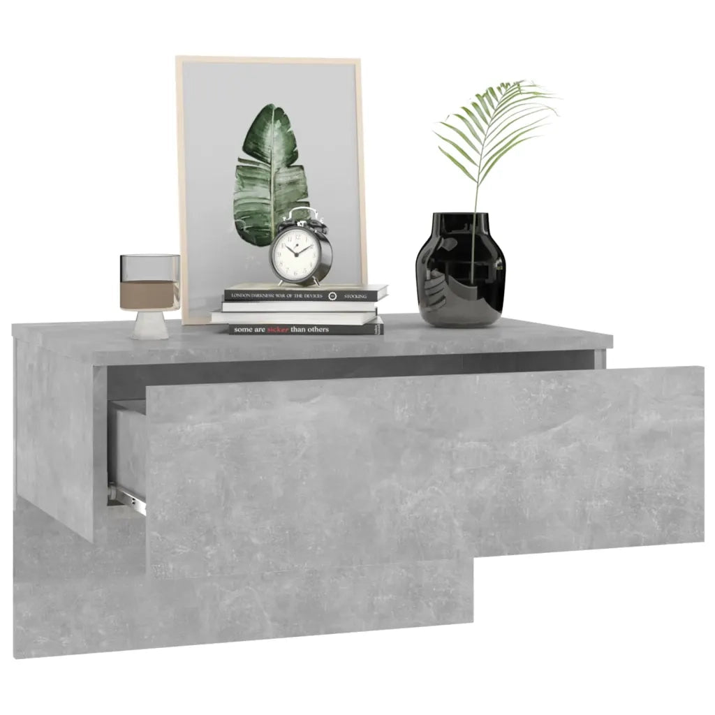 Comodini a Muro 2 pz Grigio Cemento cod mxl 30658