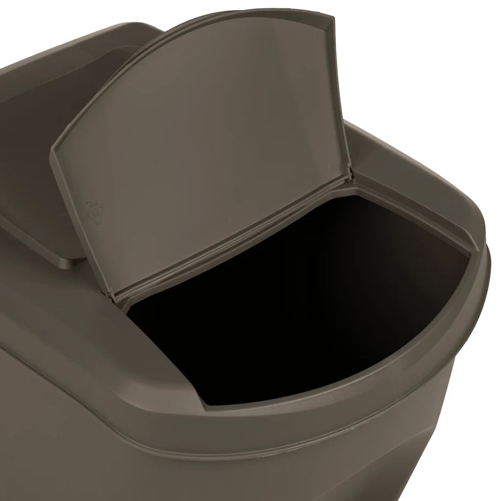 Contenitori Impilabili per Rifiuti 3pz Grigio 75L Polipropilene 152198
