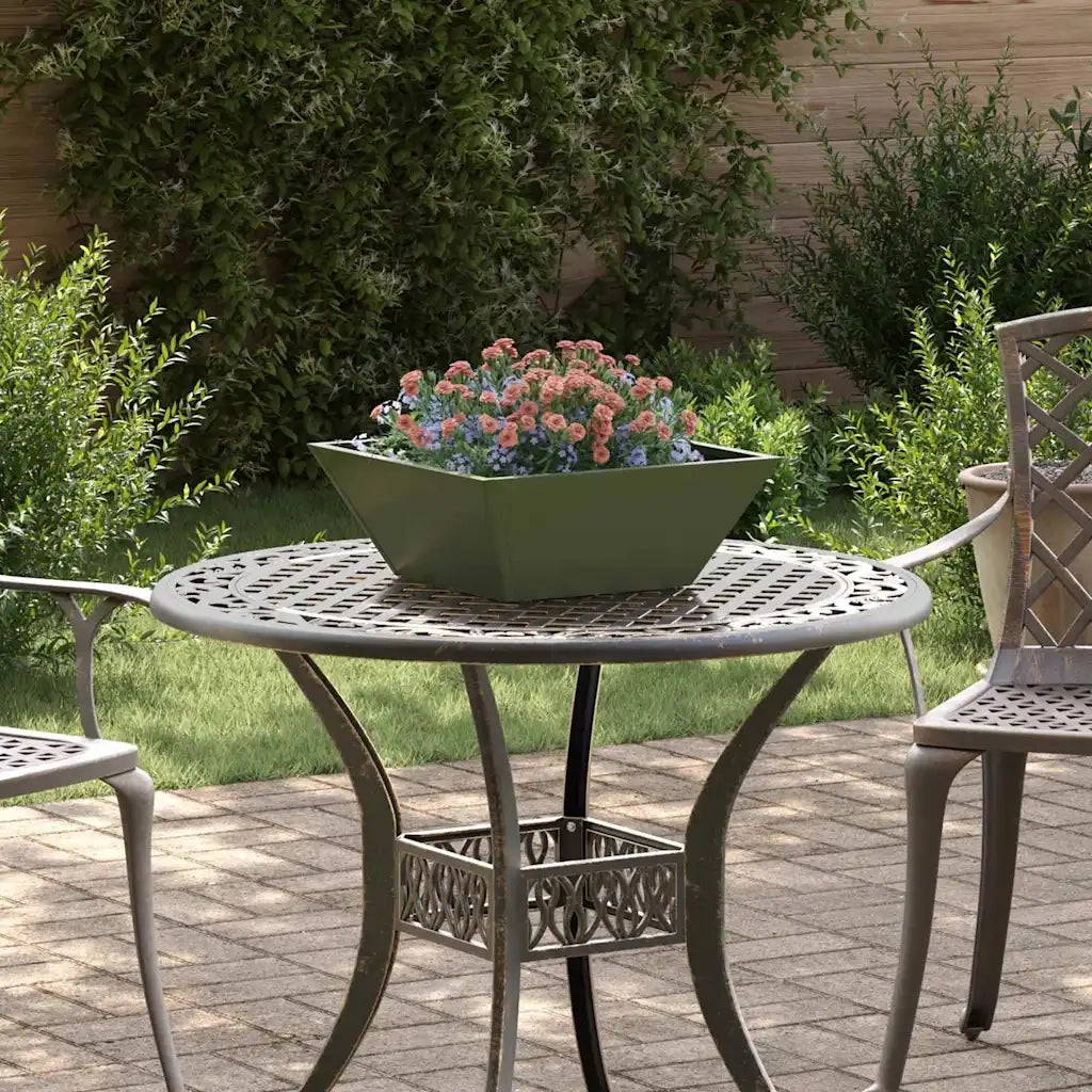 Vaso da giardino 5 pcs Verde oliva 40 x 40 x 15 cm 873817