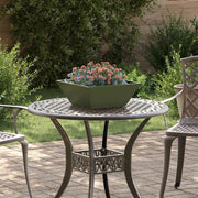Vaso da giardino 5 pcs Verde oliva 40 x 40 x 15 cm 873817