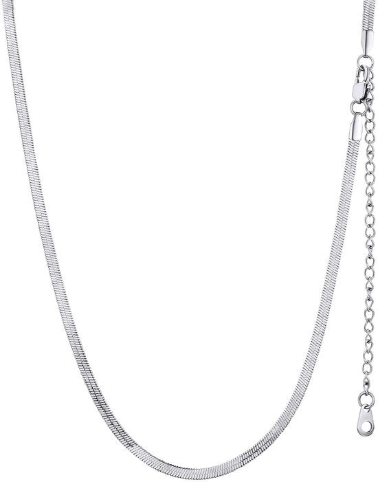 Catenella per serpenti in acciaio inossidabile - Unisex - Larghezza 3 mm 5 mm 9 mm - Regalo per Natale e San Valentino - Lunghezza regolabile 30-51 cm