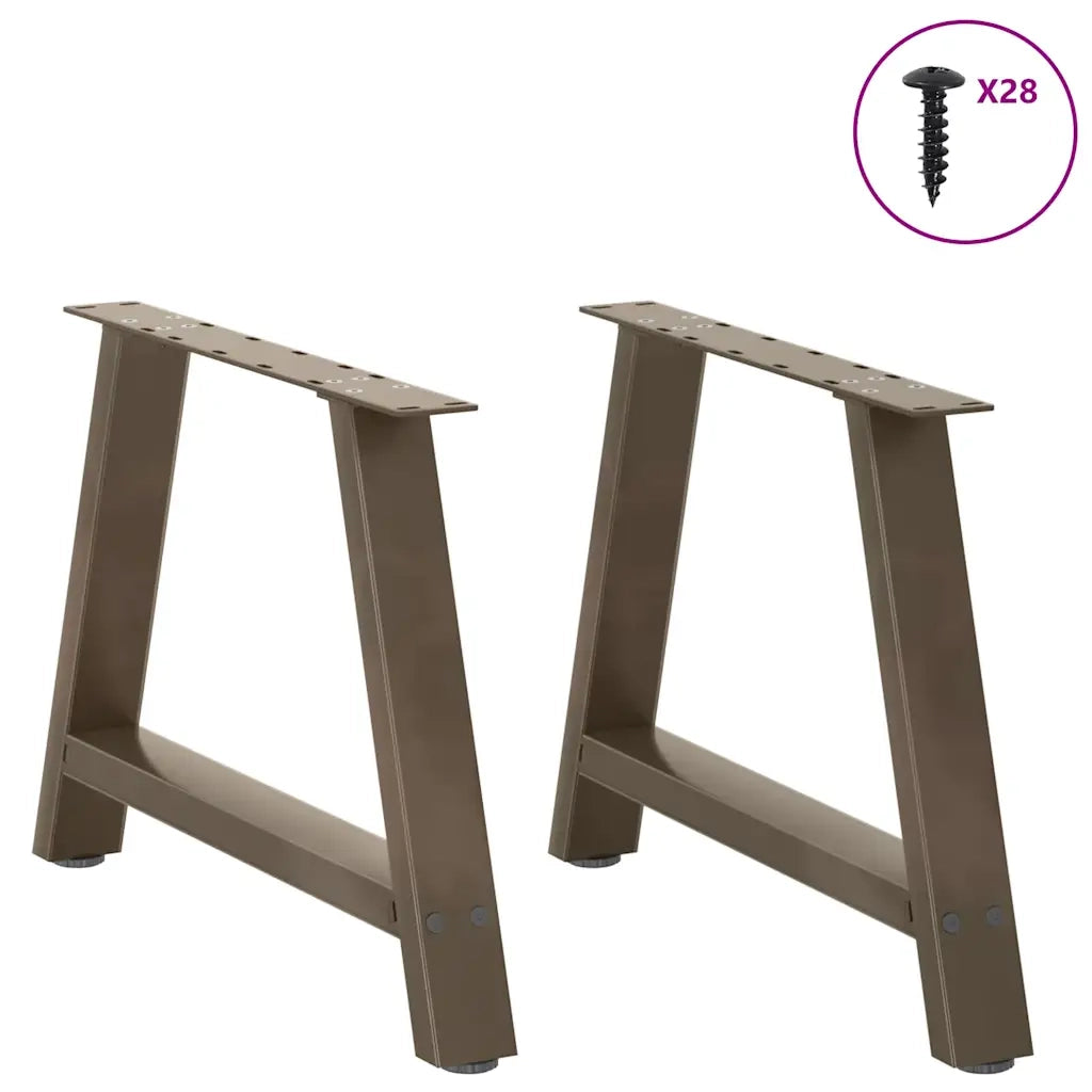 vidaXL Gambe per Tavolino da Caffè a Forma di A 2 pz 70x(42-43) cm Acciaio