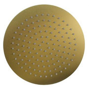 Trade Shop - Soffione Doccia Ultra Slim Rotondo ø25cm Oro Satinato Attacco Universale ½ Bagno 87884 -