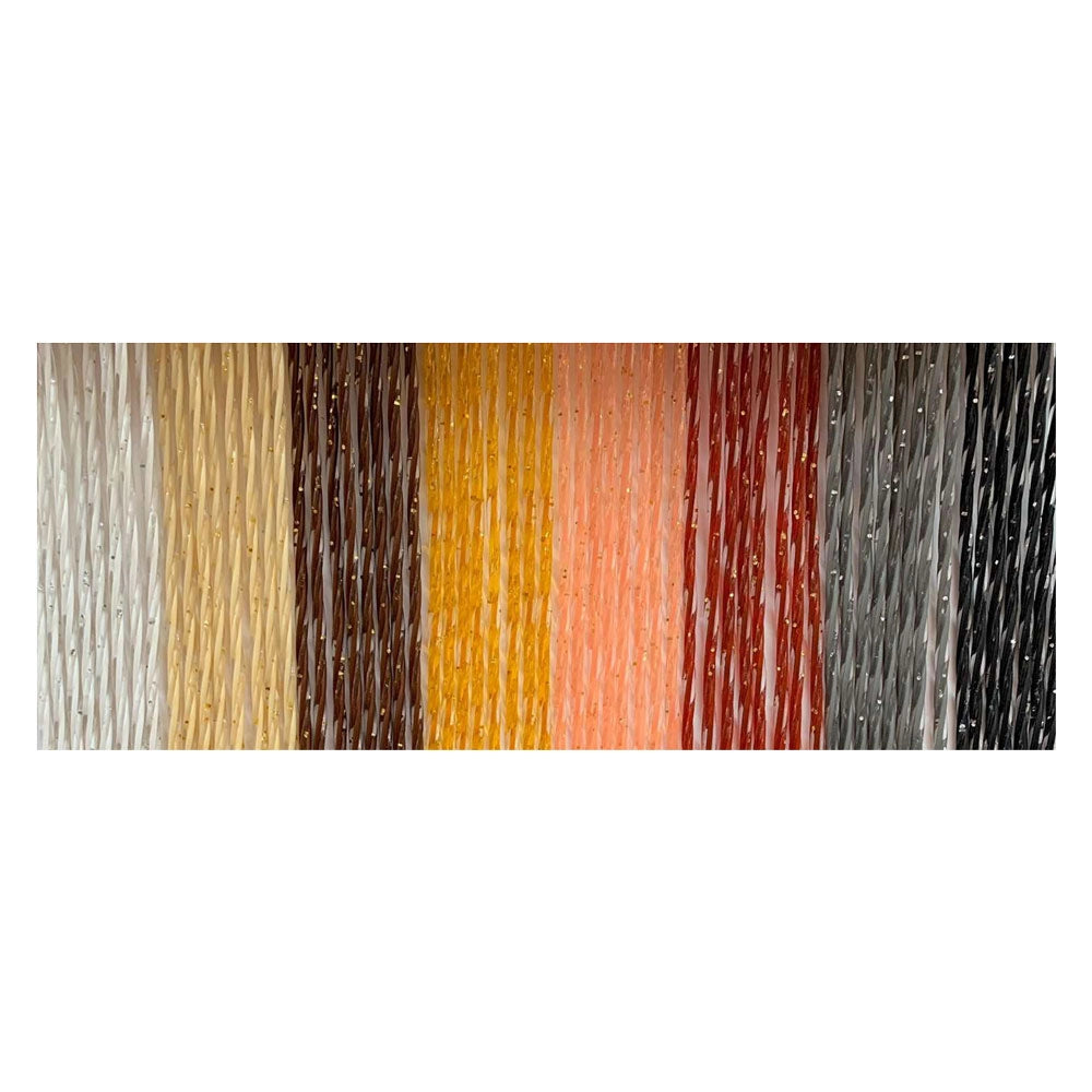 TENDA ELICOIDALE 'ACQUARIO' cm. 125 x 230 - marrone/glitter oro  - MADE IN ITALY