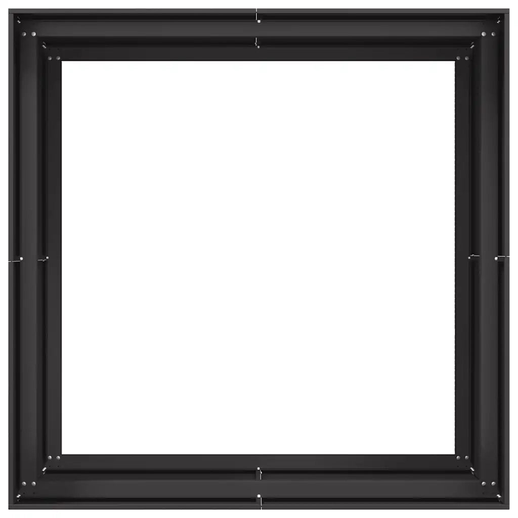 Fioriera | Cassetta per fiori | Vaso Nera 100x100x80 cm in Acciaio