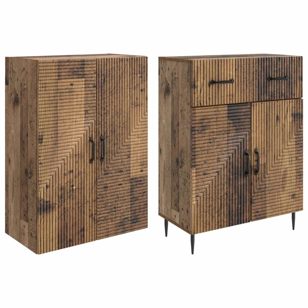 Set di armadi 2 pcs Legno antico 66 x 34,5 x 89,5 cm
