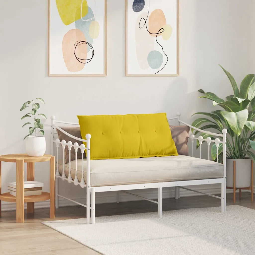 Cuscino per Schiena Giallo 100 x 50 cm Tessuto in Cords 42014768