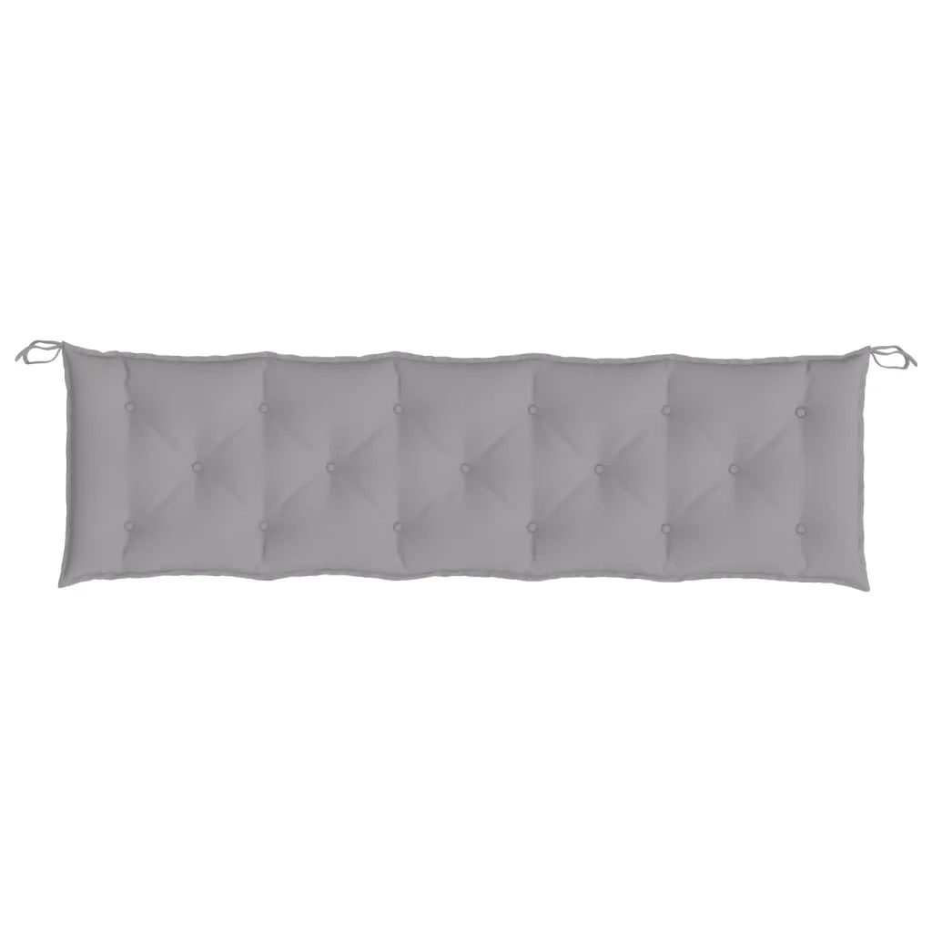 Cuscini Panca da Giardino 2 pz-Set di 2 Cuscini per panchina da esterno Grigi 180x50x7cm Tessuto Oxford