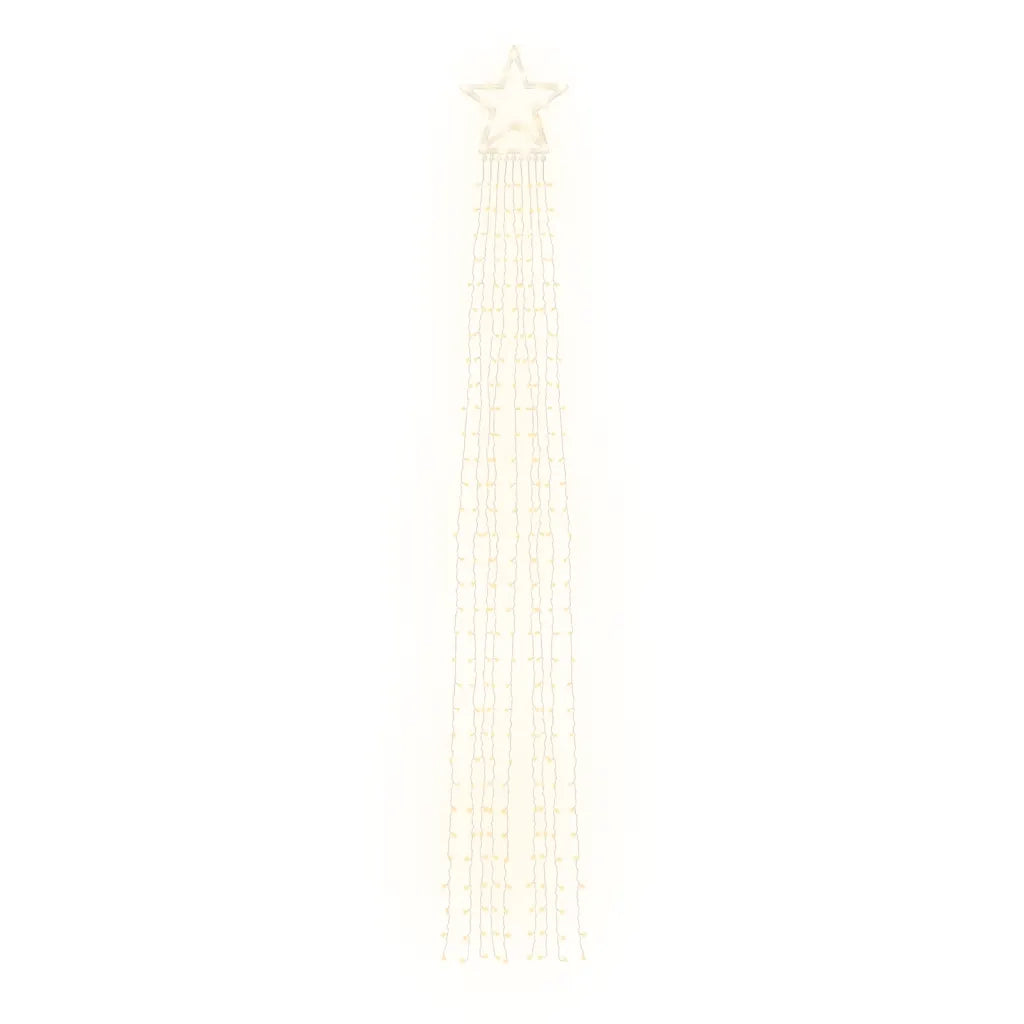Illuminazione per Albero di Natale 320 LED Bianco Caldo 375 cm