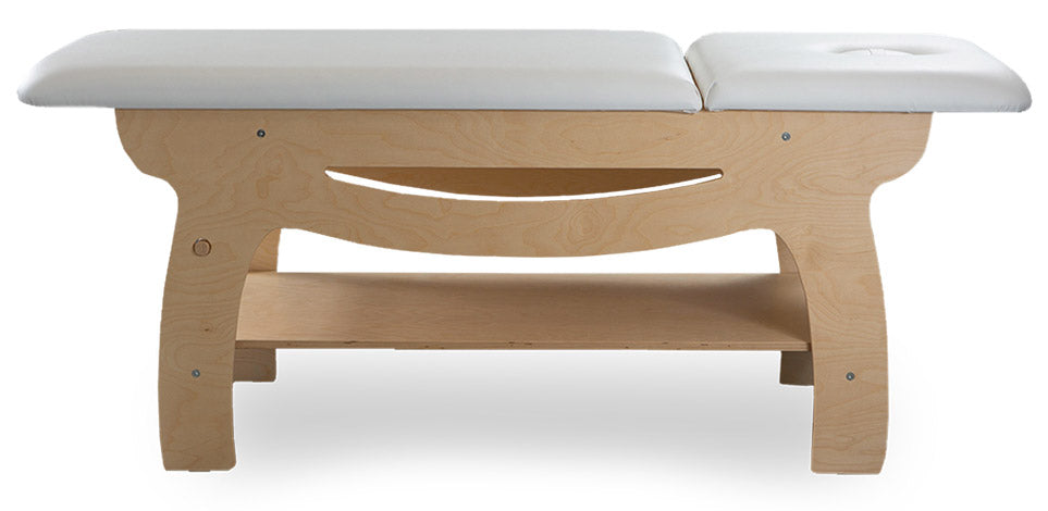 Lettino da Massaggio Fisioterapia Fisso 2 Sezioni 190x70x78cm Benotti Mandurah Bianco