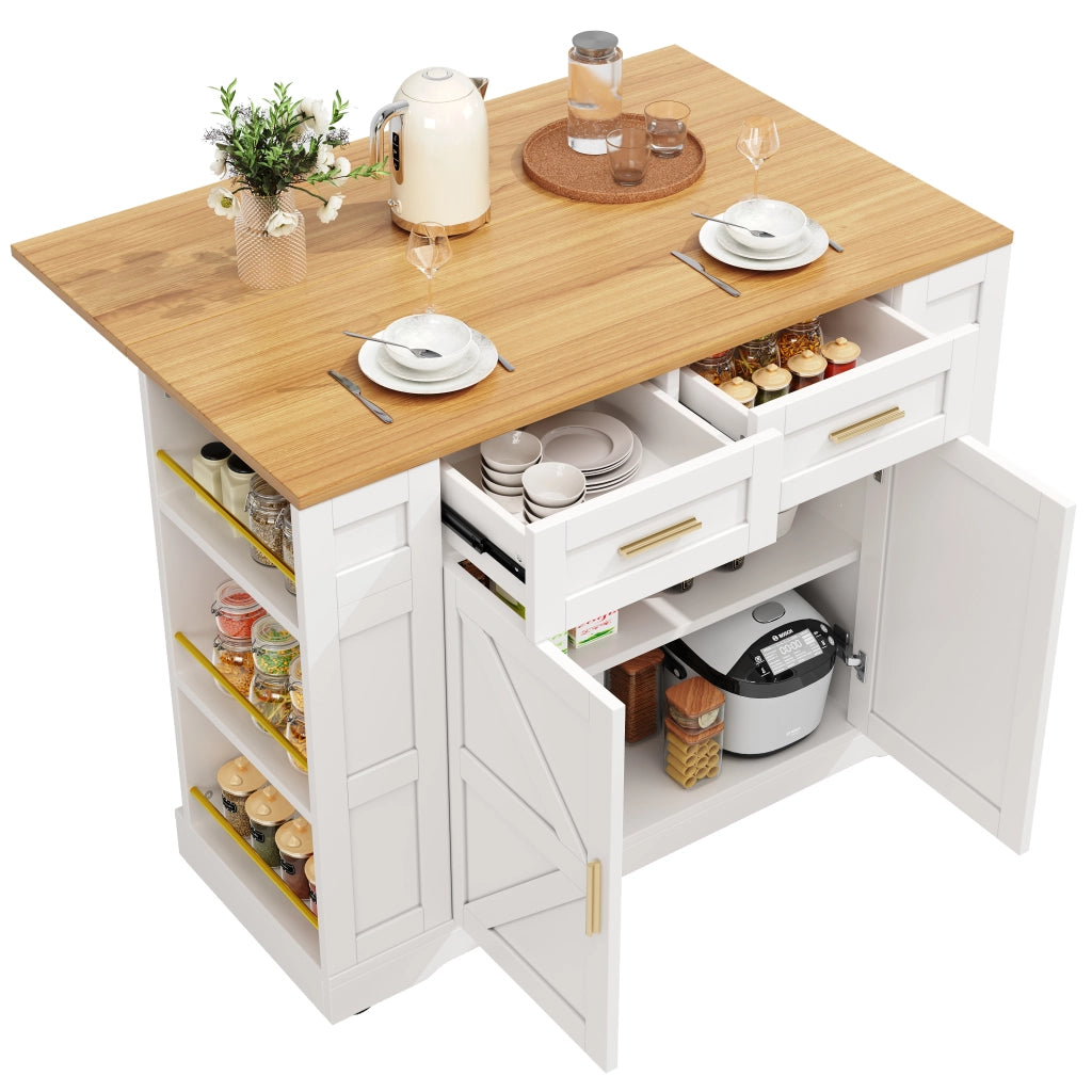 Tavolo da Pranzo Allungabile con Buffet e Piano in Legno ¨C MINIMAL ¨C Bianco