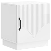 Comodino Bianco Lucido 43 x 34,5 x 47 cm Legno ingegnerizzato