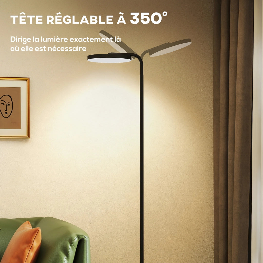 Lampada da terra LED con telecomando ¨C zephmum ¨C nero 41x25x177cm