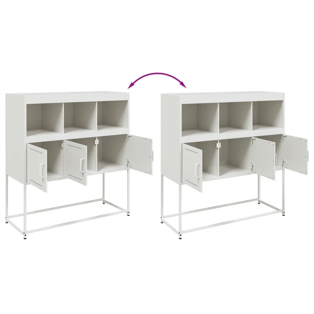 Credenza Bianca 100,5x39x107 cm in Acciaio 846595
