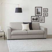 Divano fisso Azzurrite, Divano a 2 posti, Made in Italy, SofÒ  Soggiorno in tessuto imbottito, con Braccioli standard, cm 180x95h90, Grigio