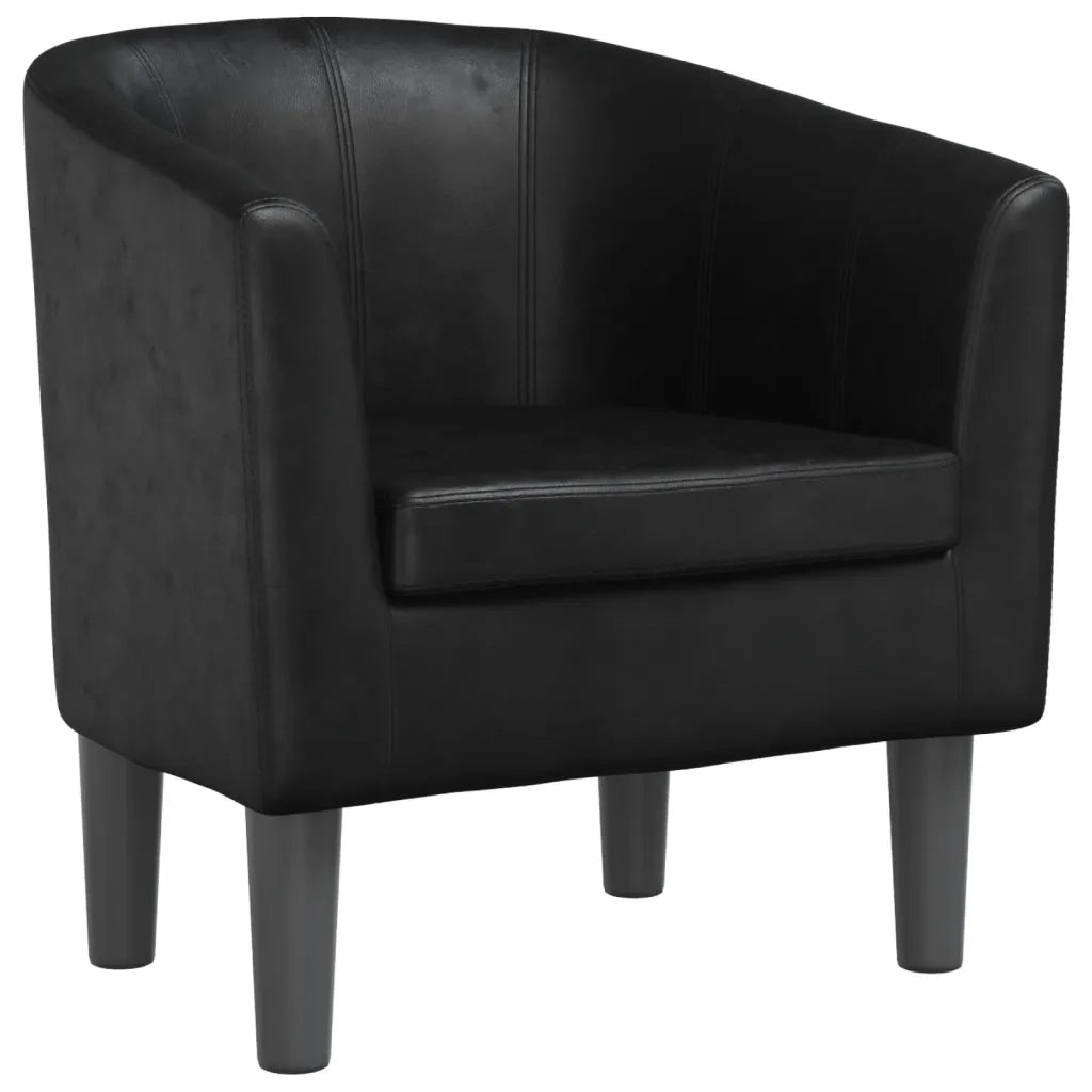 Divano Sedia-Poltrona Cabriolet Nera in Similpelle 532661