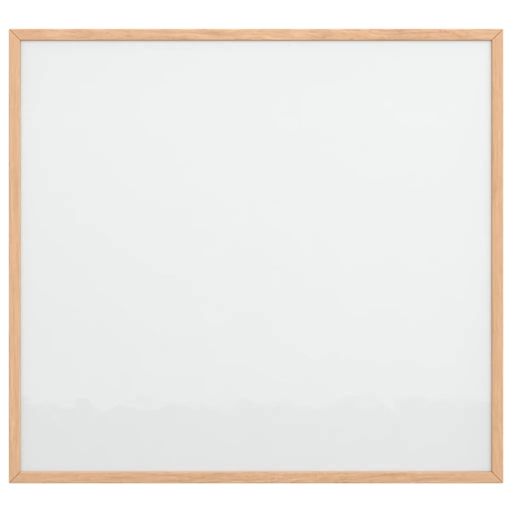 Lavagna Bianca Magnetica con Cornice in Legno di Pino 60x55 cm