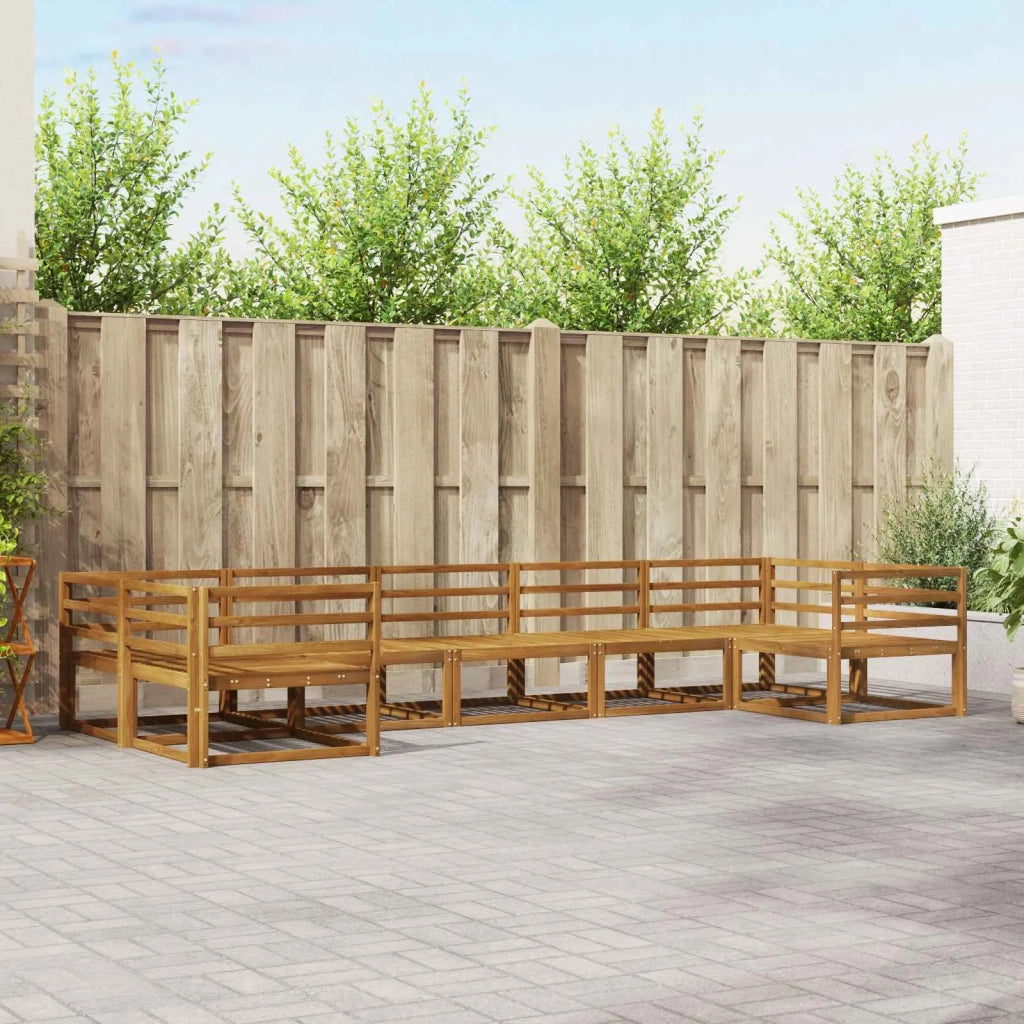 Set di divani da esterno 7 pcs Naturale