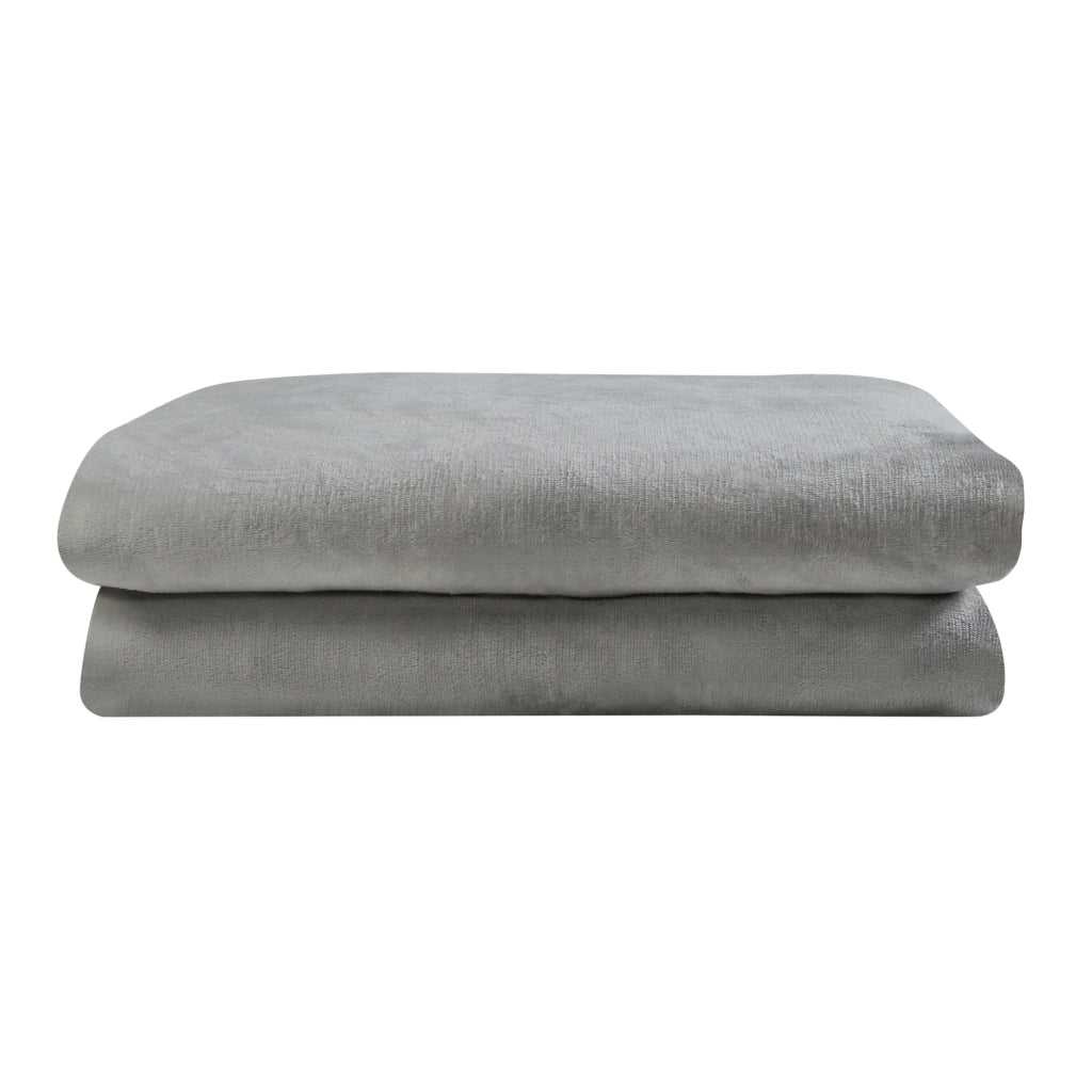 Coperta elettrica riscaldata 120 watt camera da letto 180 x 130 cm grigio chiaro 03_0009330