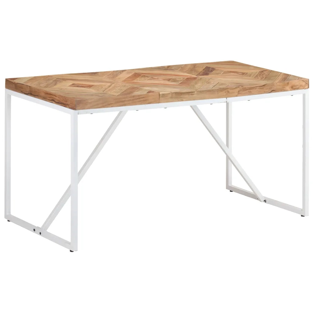 Tavolo da Pranzo 140x70x76 cm in Legno Massello Acacia e Mango
