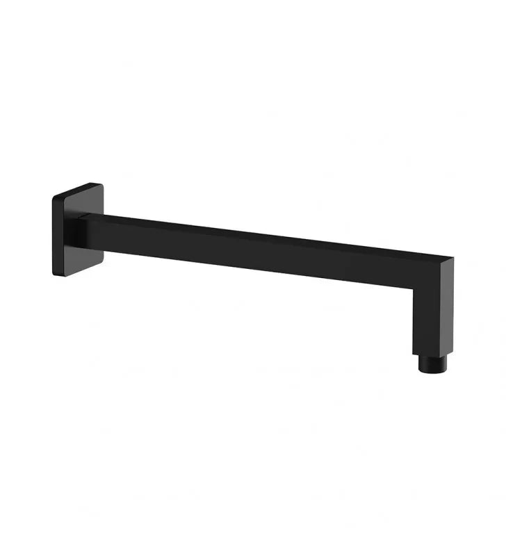 Braccio doccia quadrato 40 cm Nero Opaco