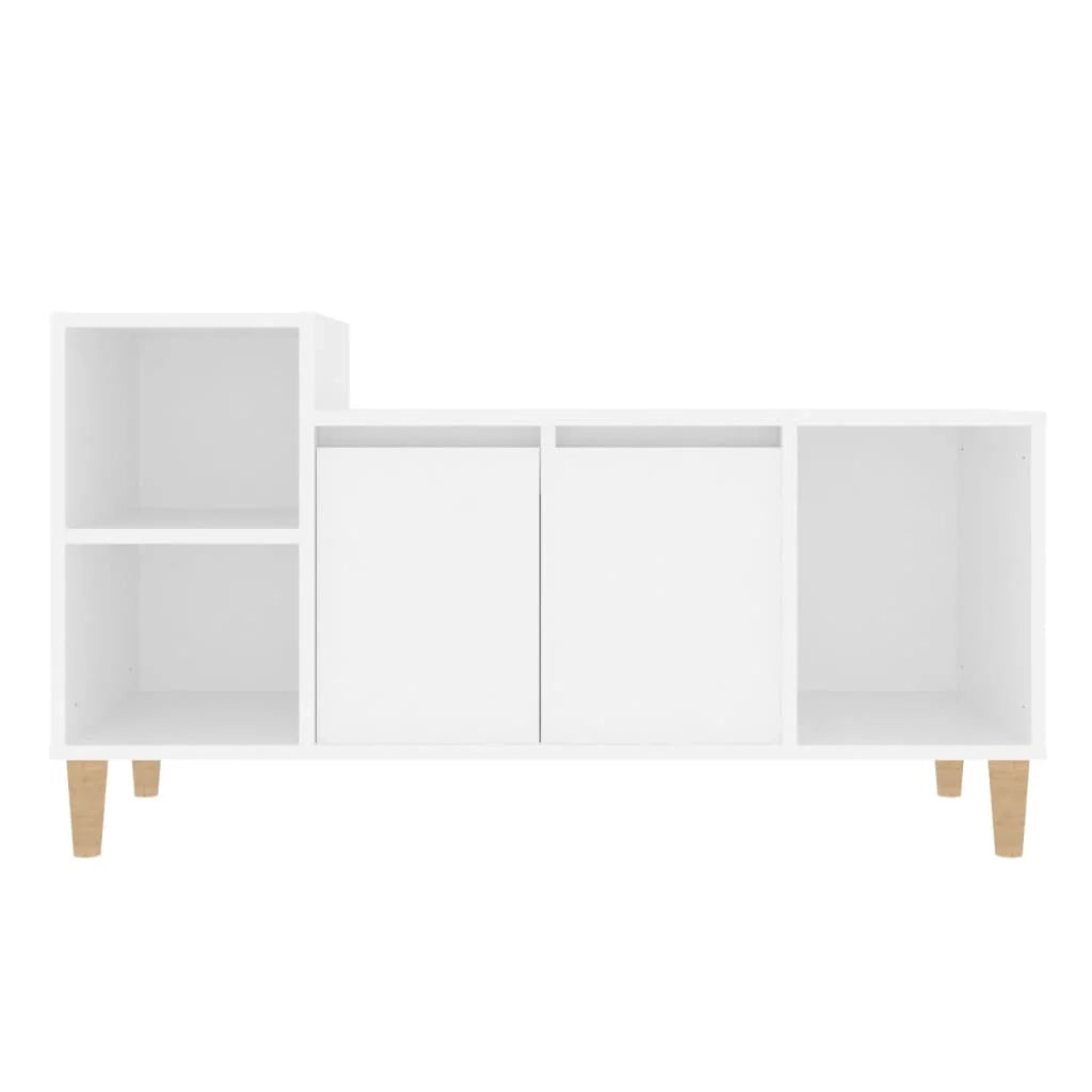 Mobile TV multimediale scaffale TV credenza mobile TV sala da pranzo soggiorno camera da letto 100 x 35 x 55 cm legno ingegnerizzato bianco 02_0025510