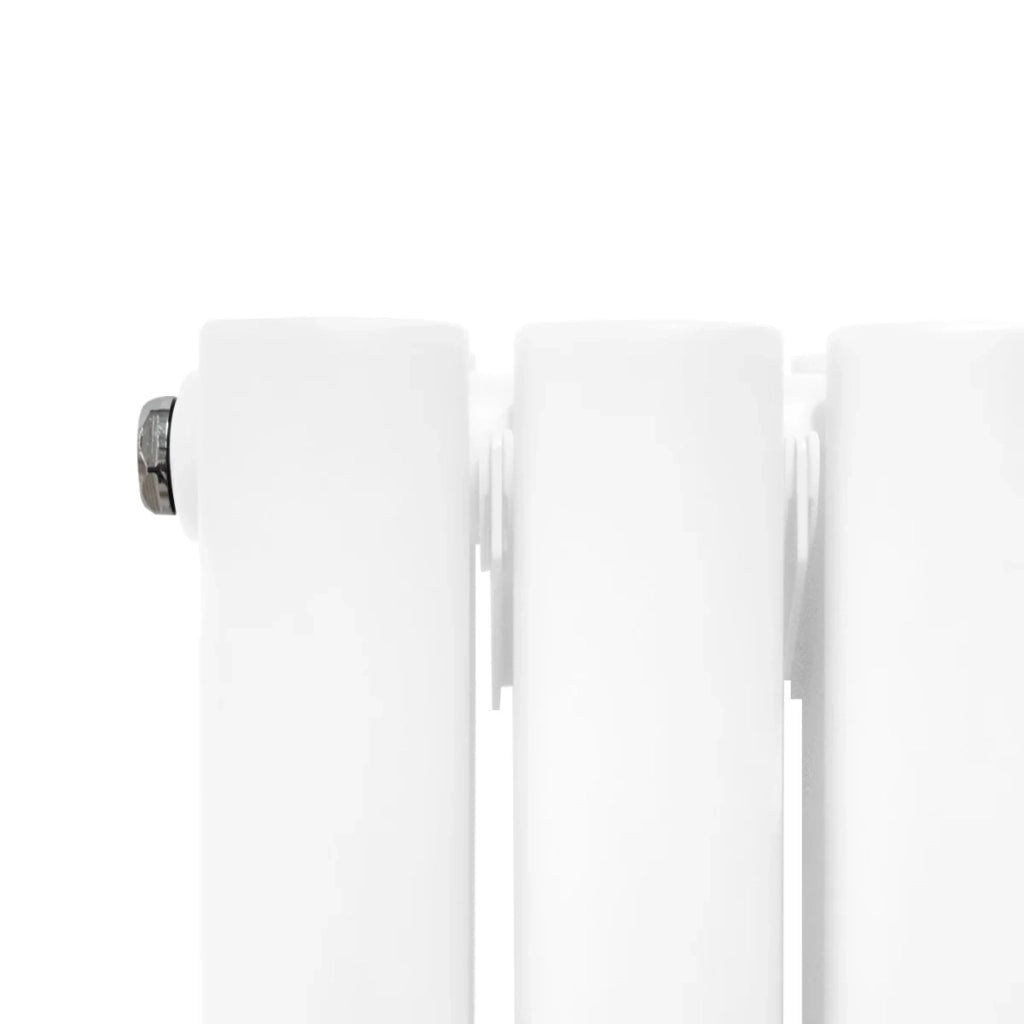 Radiatore Ovale a Specchio a Doppia Colonna Verticale Bianco 1800mm x 380mm