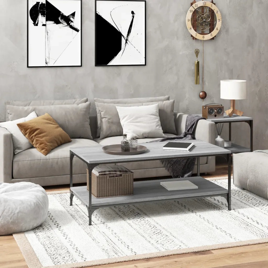 Tavolino da salotto | Tavolino da caff¨¨ | Tavolino da Soggiorno Grigio Sonoma 80x50x40 cm Legno Multistrato