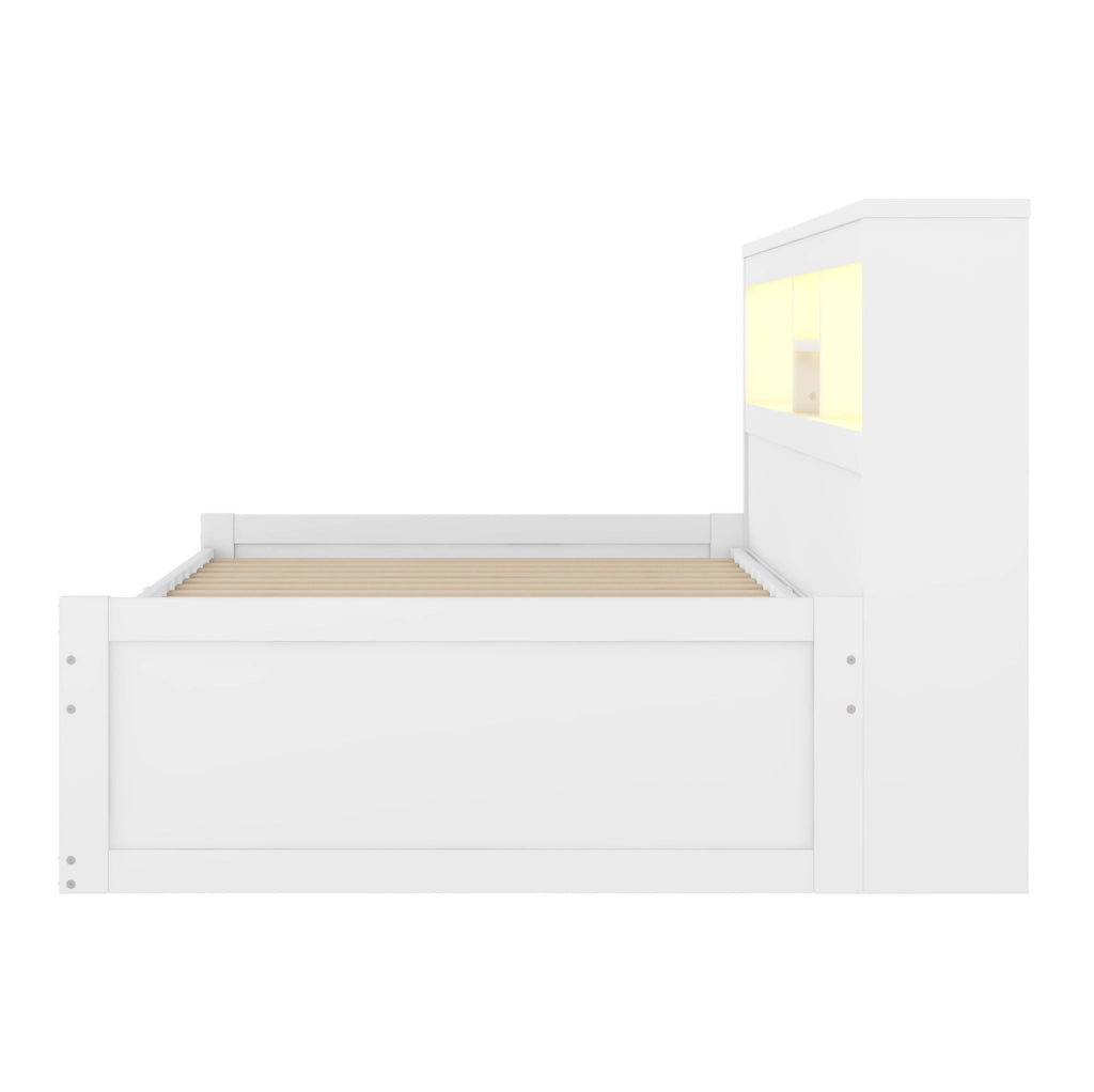 Tagesbett 90x200 cm con luce LED, USB e cassetti