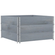 Paretali per Pallet 3 pz Grigi 100x100cm Legno Massello di Pino CFW2684532