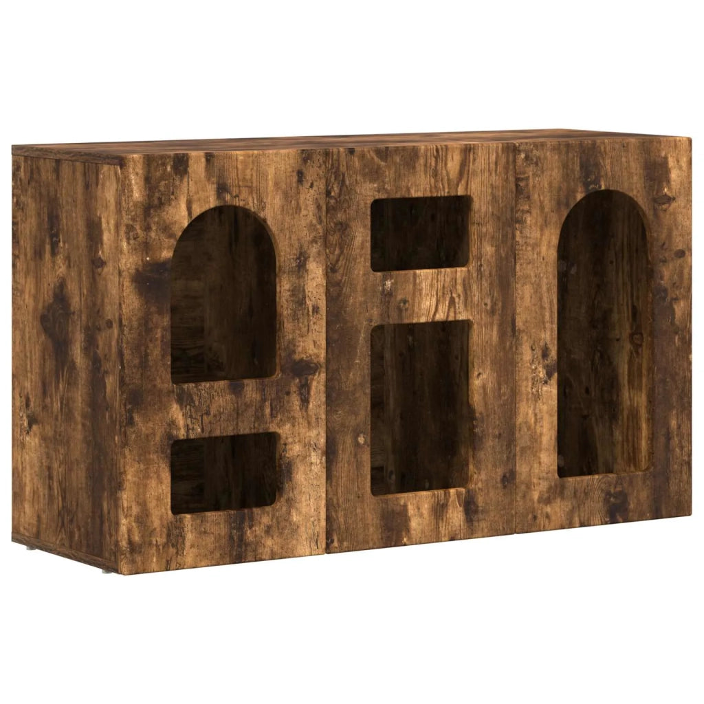 Credenza Rovere fumé 100 x 35 x 59 cm Legno multistrato 891349