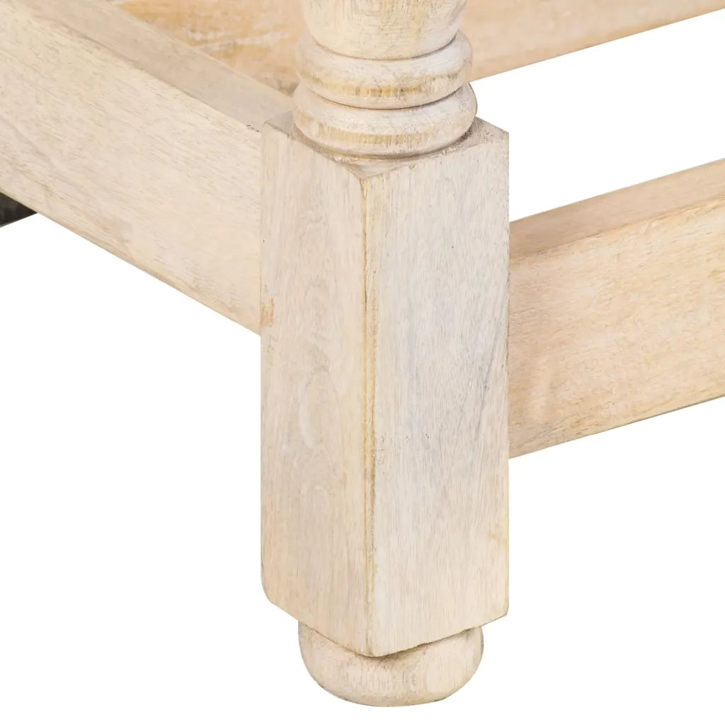Tavolo da Pranzo Rotondo 110x76 cm in Legno Massello di Mango 321700