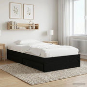 Telaio del letto con storage Rovere Nero 80 x 200 cm 3429595