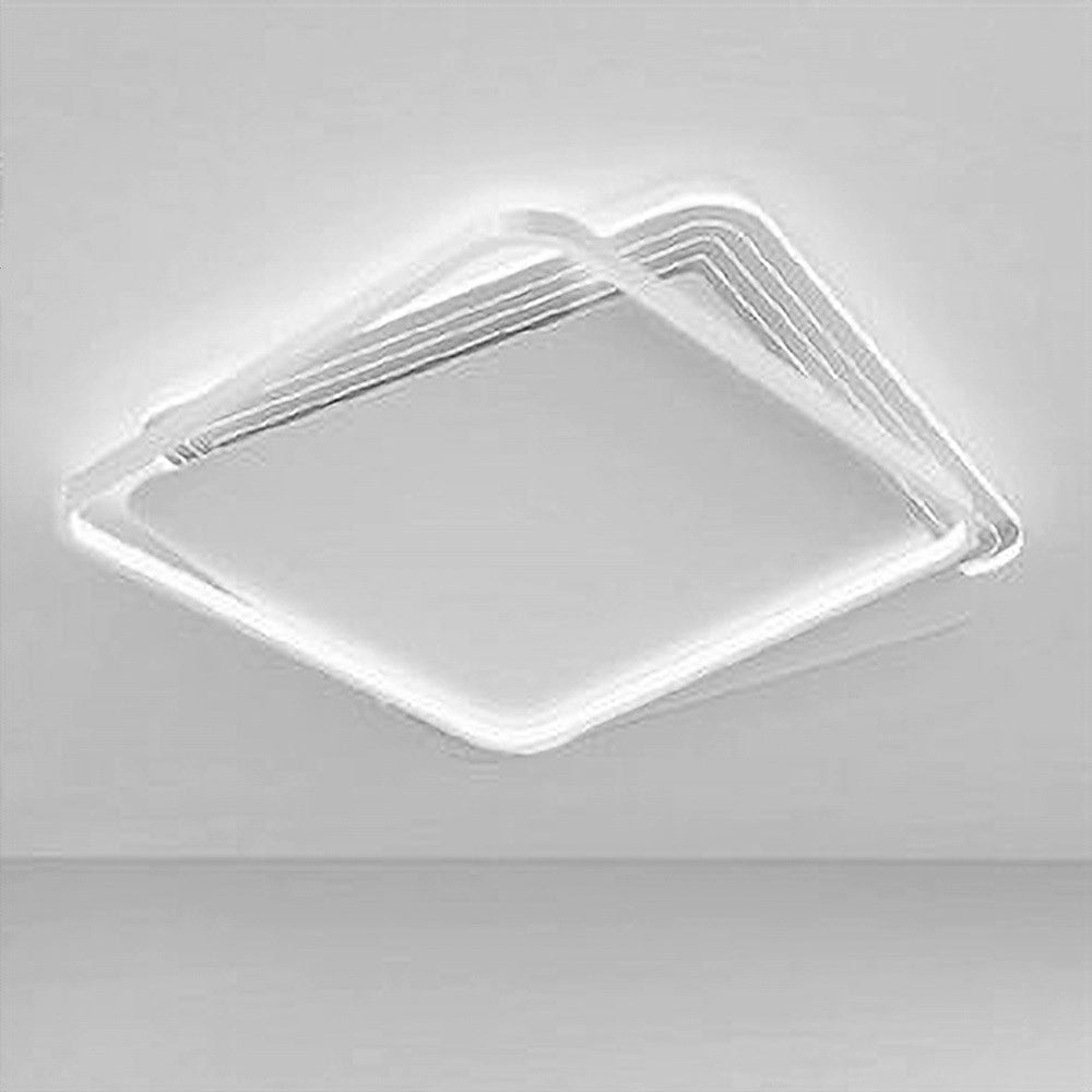 Trade Shop - Plafoniera Led 35w Quadrata Bianco Lampadario Soffitto Moderno Luce Fredda 70708 -