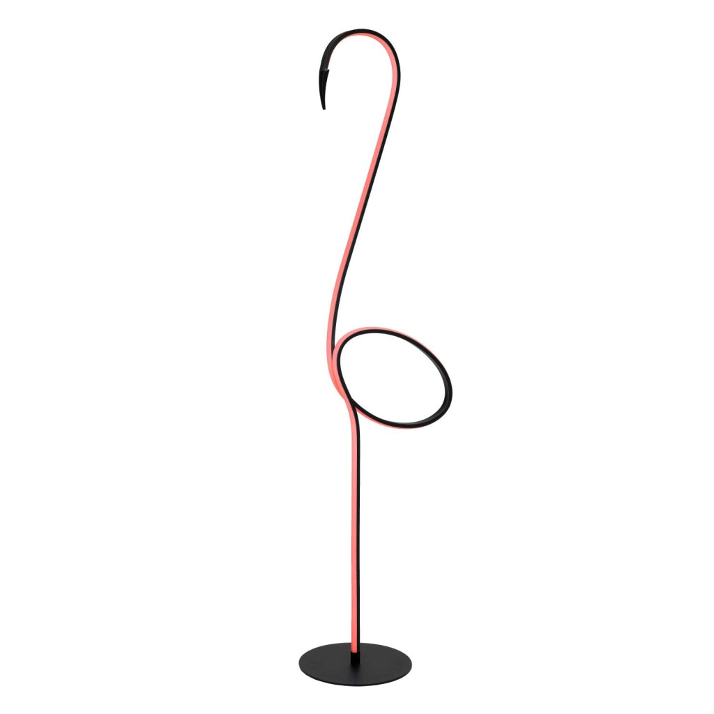 Lampada da terra LED integrato RGB nera Flamingo Lucide